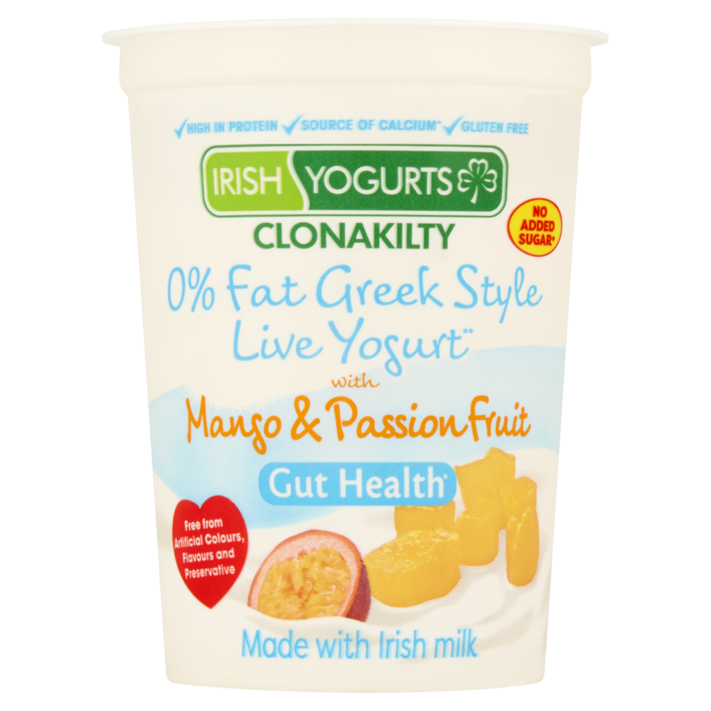 Irish Yogurts Clonakilty 0 Fat Greek Style Yogurt with Mango