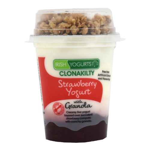 Irish Yogurts Clonakilty Strawberry Yogurt with Granola 165g Irish