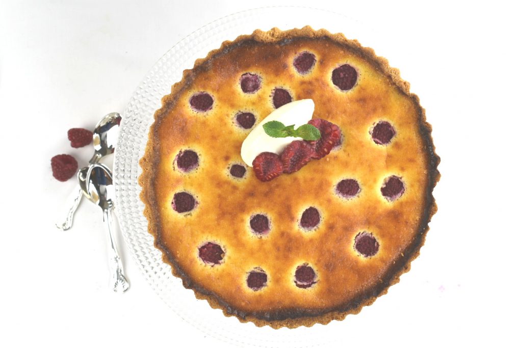 Crème Fraîche Raspberry Pie