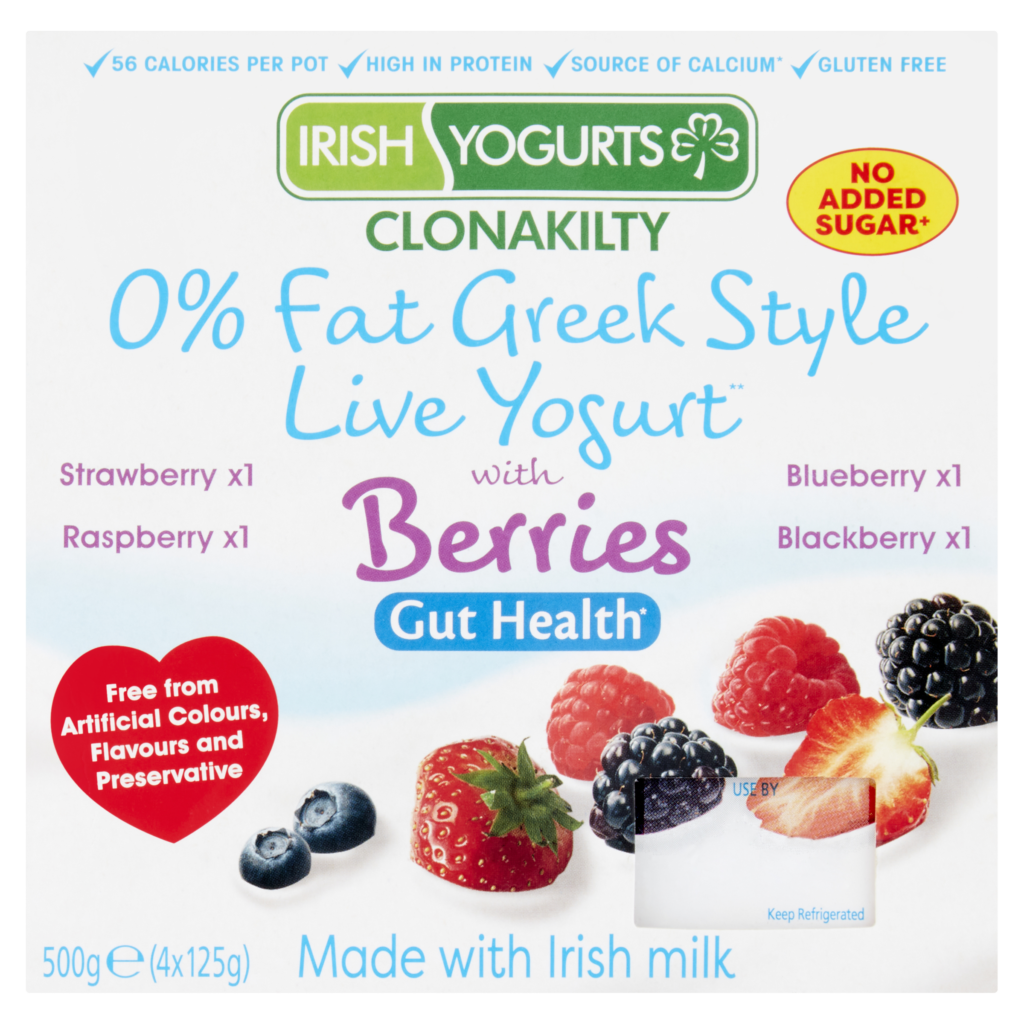 Irish Yogurts Clonakilty 0 Fat Greek Style Live Yogurt with Berries 4