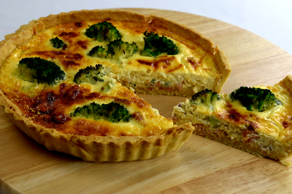 Half Fat Crème Fraîche Cheddar Bacon Quiche