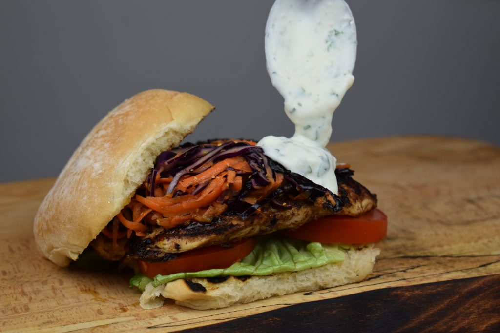 Chicken Shawarma Burger by Chef Shane Deane