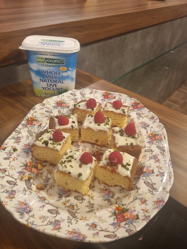 Orange, Almond and Pistachio Yogurt Traybake