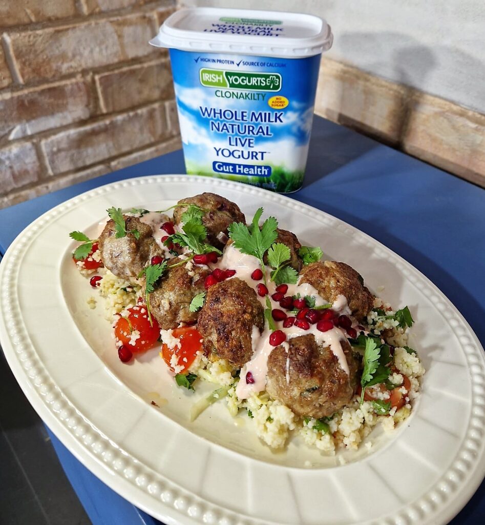 Aromatic Lamb Meatballs with Yogurt Dressing