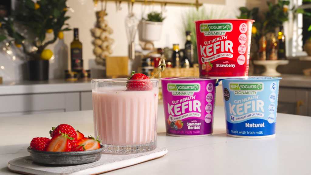 Strawberry Kefir Rum Cocktail