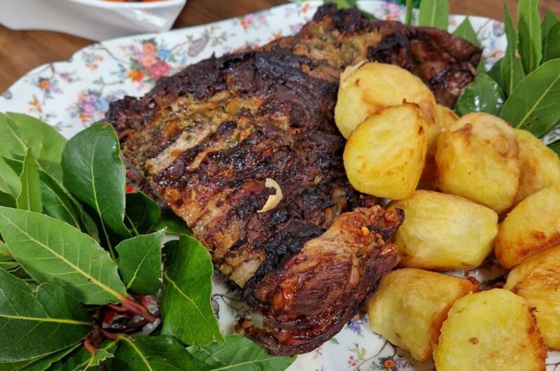 Butterflied Leg of Lamb with Yogurt & Coriander Marinade