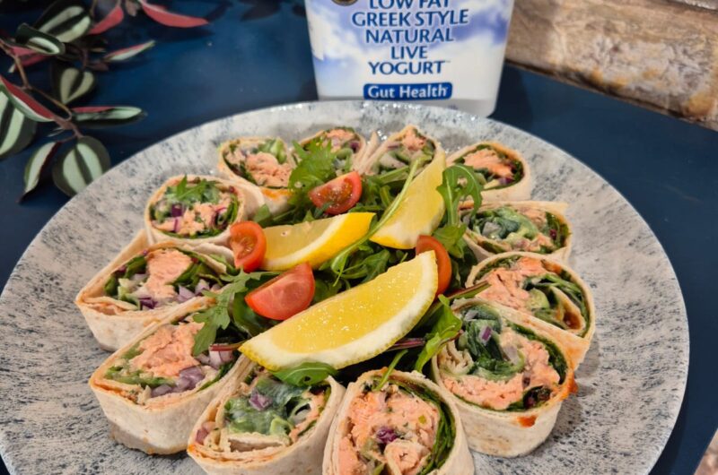 Cajun & Lime Salmon Wraps with Citrus Yogurt & Cucumber Relish